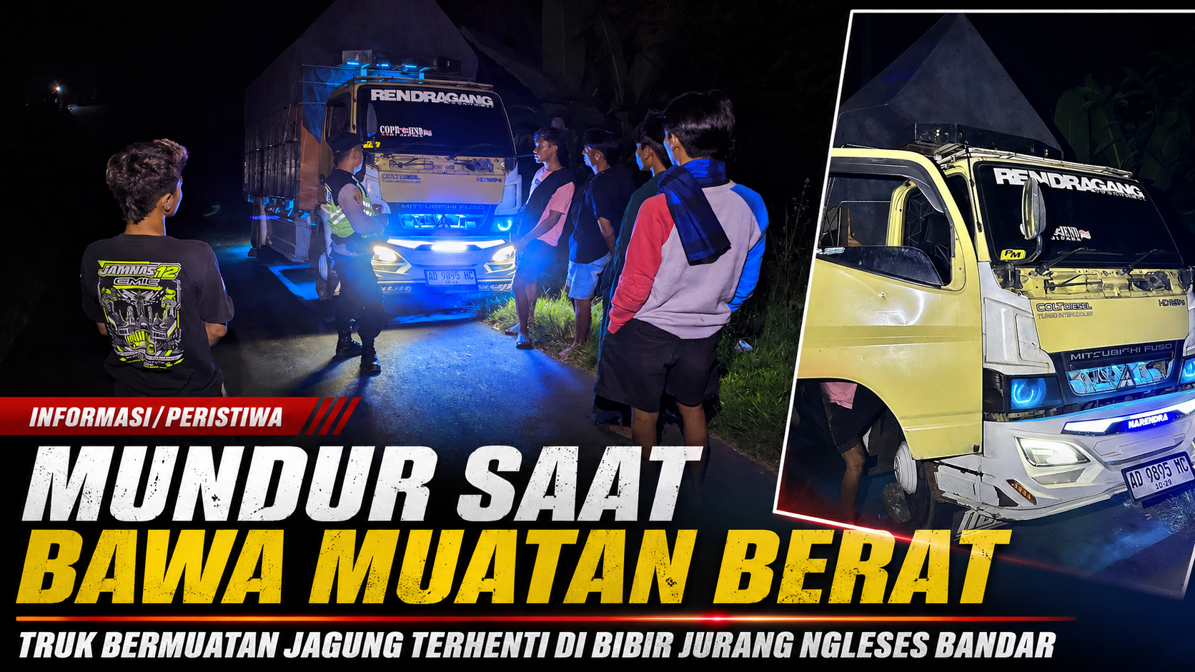 Truk Gagal Nanjak di Ngleses Bandar Batang