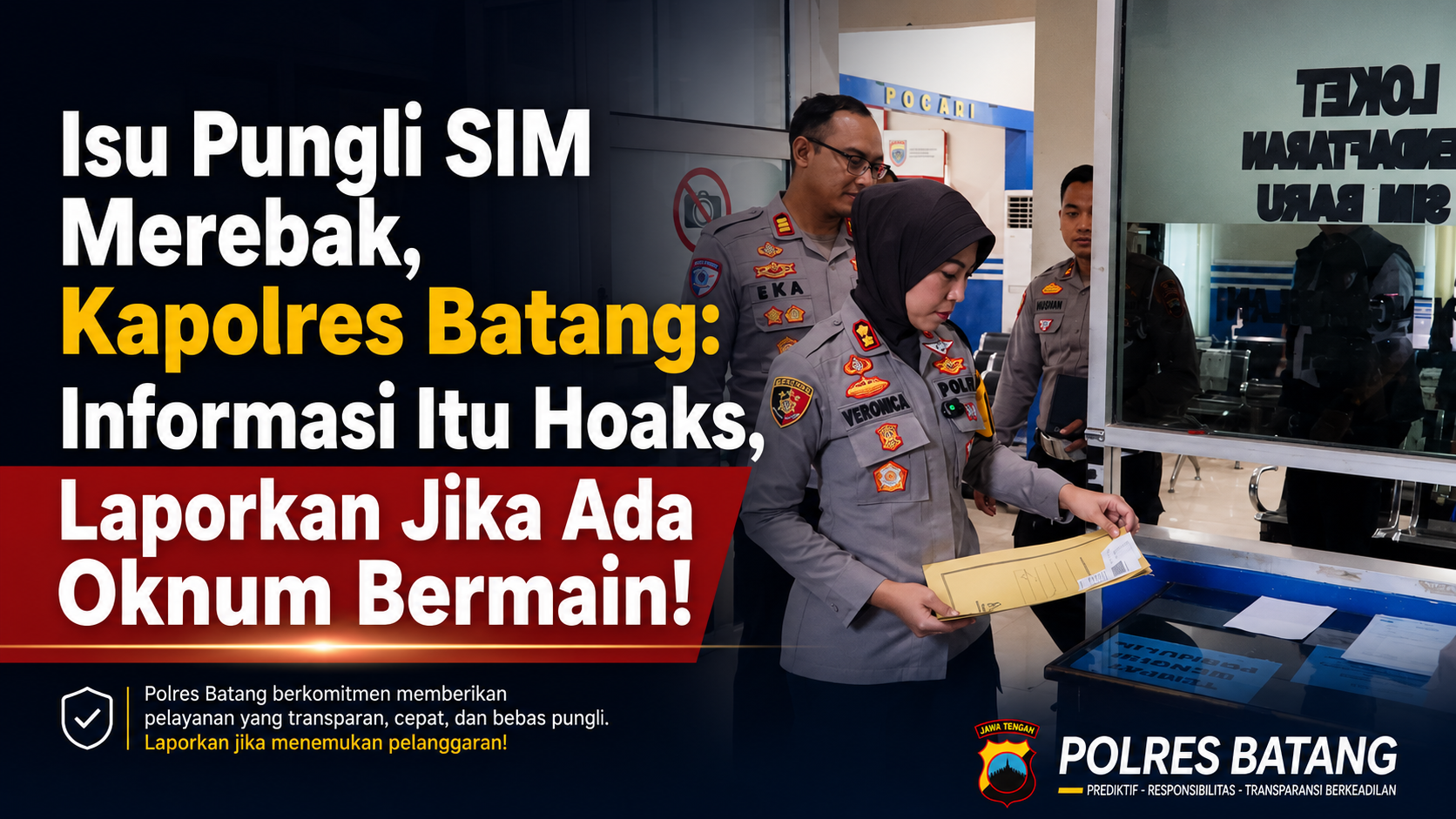 Isu Pungli SIM di Batang Hoaks